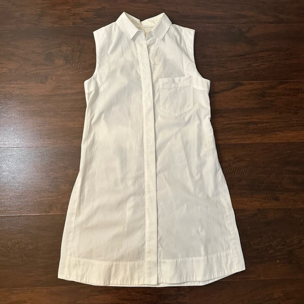 Maeve Anthropology White sleeveless Shirt Dress